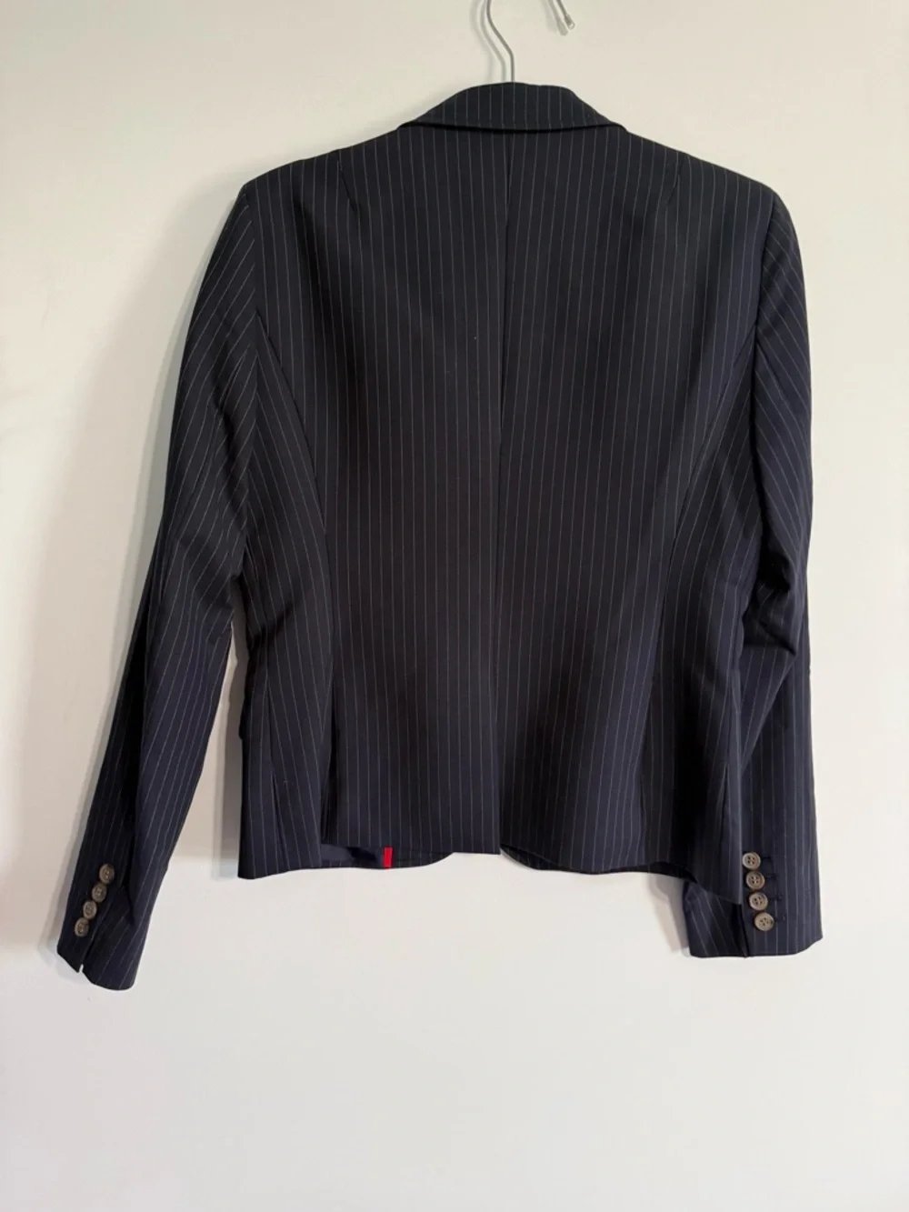 J.Crew Women's Suit Set Navy Blue Pinstripe Wool Blazer (Sz 8) & Pants (Sz 2)